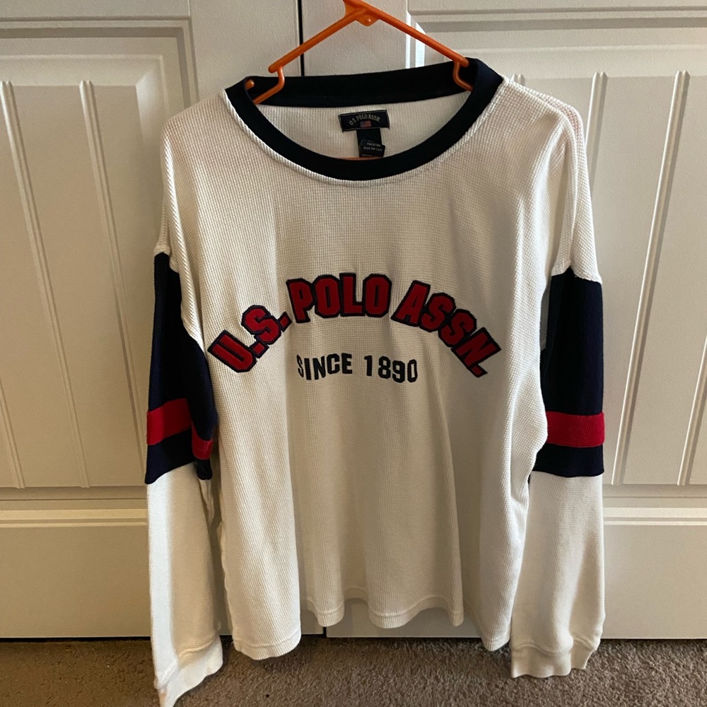 Long sleeve polo shirt-Size L